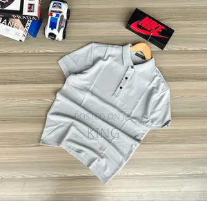 Lte Cream Polo Collar T Shirt. Simple and Classic