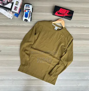 Gold Crew Neck Long Sleeve T-Shirt