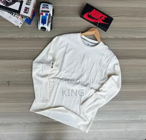 Cream Crew Neck Long Sleeve T-Shirt