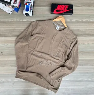 Beige Crew Neck Long Sleeve T-Shirt