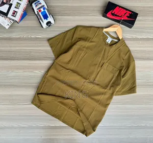 Crew Neck T-Shirt. Dusky Yellow