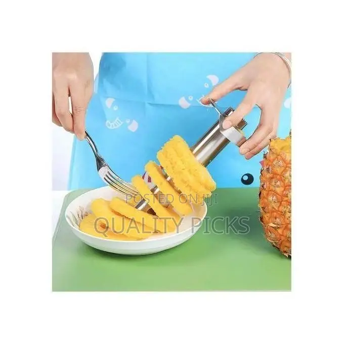 Easy Slice Pineapple Slicer/Peeler and Corer - Silver