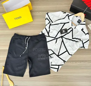 Black White Shirt and Short. 2in1