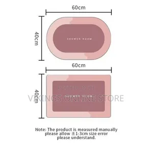 2pcs Quick Dry Super Absorbent Bathroom Bath Mat Set -