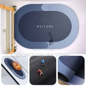 2pcs Quick Dry Super Absorbent Bathroom Bath Mat Set -