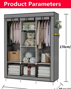 Grey Portable Wardrobe