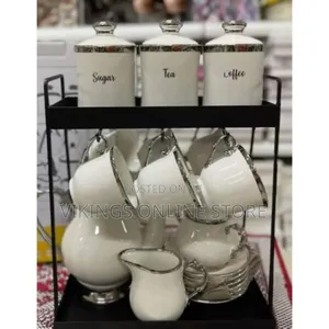 19 Pieces Ceramic Coffee Tea Pot Set
