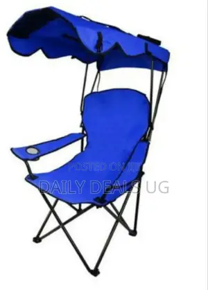 Blue Camping Chair With Umbrella
