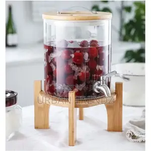 5 L Glass Drinks Dispenser Jar With Tap, Spigot