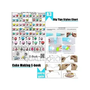 288 Pieces of Cake Baking,Decorating Kit Set, Blue.