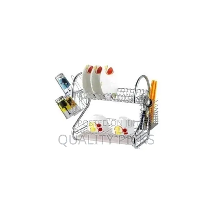 2 Tier Steel Plate Dish Drying Draining Rack