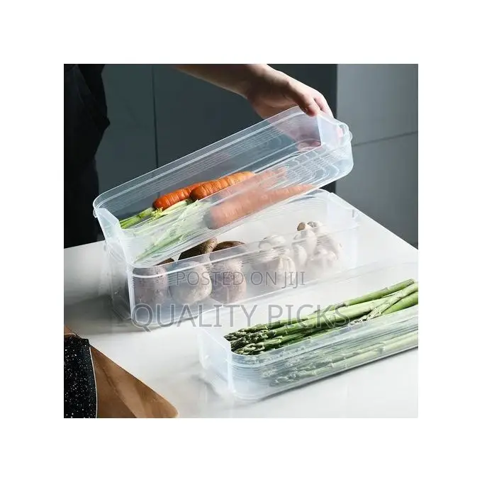 3 Layer Food Storage Fridge Container Boxes- Multicolor