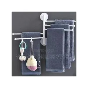 Kichen Wall Mount Bath Towel Holder Swing Out Rack Stand,