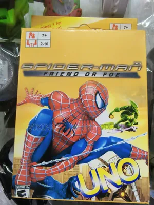Uno Cartoon Character Spider Men Playing Card Game