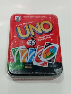 UNO Card Red Metal Box