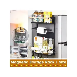 Magnetic Fridge Side Shelf Storage Organizer,