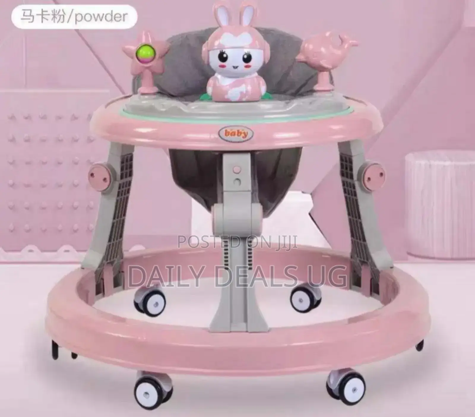 Pink Round Baby Walker