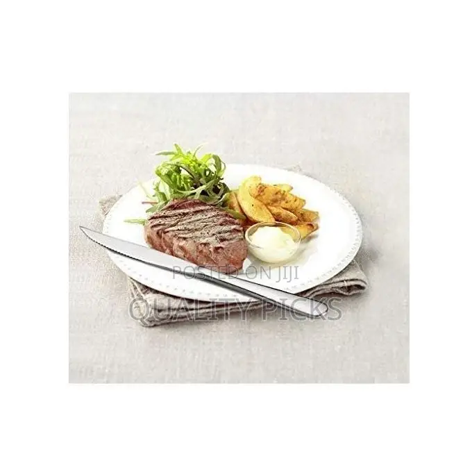 6 Pieces of Table Steak Knives Cutlery Set, Silver.