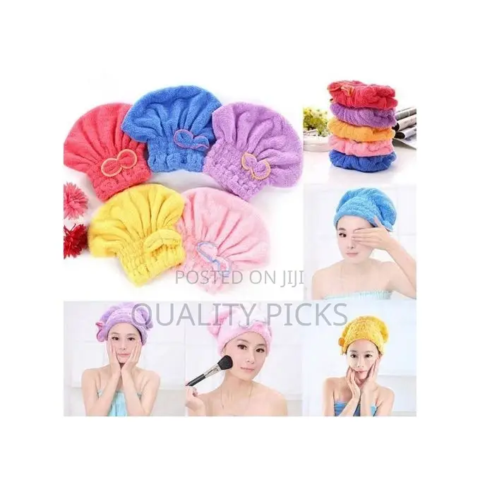 Microfiber Hair Quick Drying Towel Bath Wrap Shower Cap