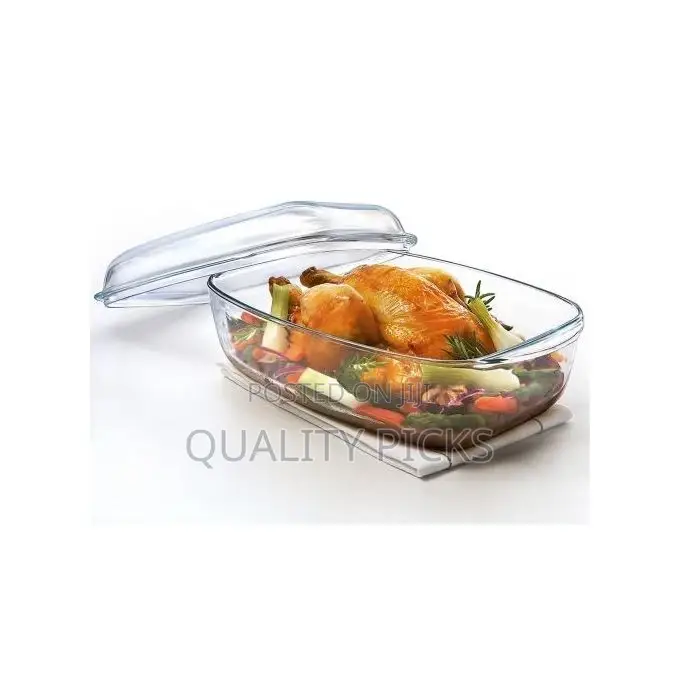 Pyrex Glass Rectangular Casserole Oven Dish With Lid.