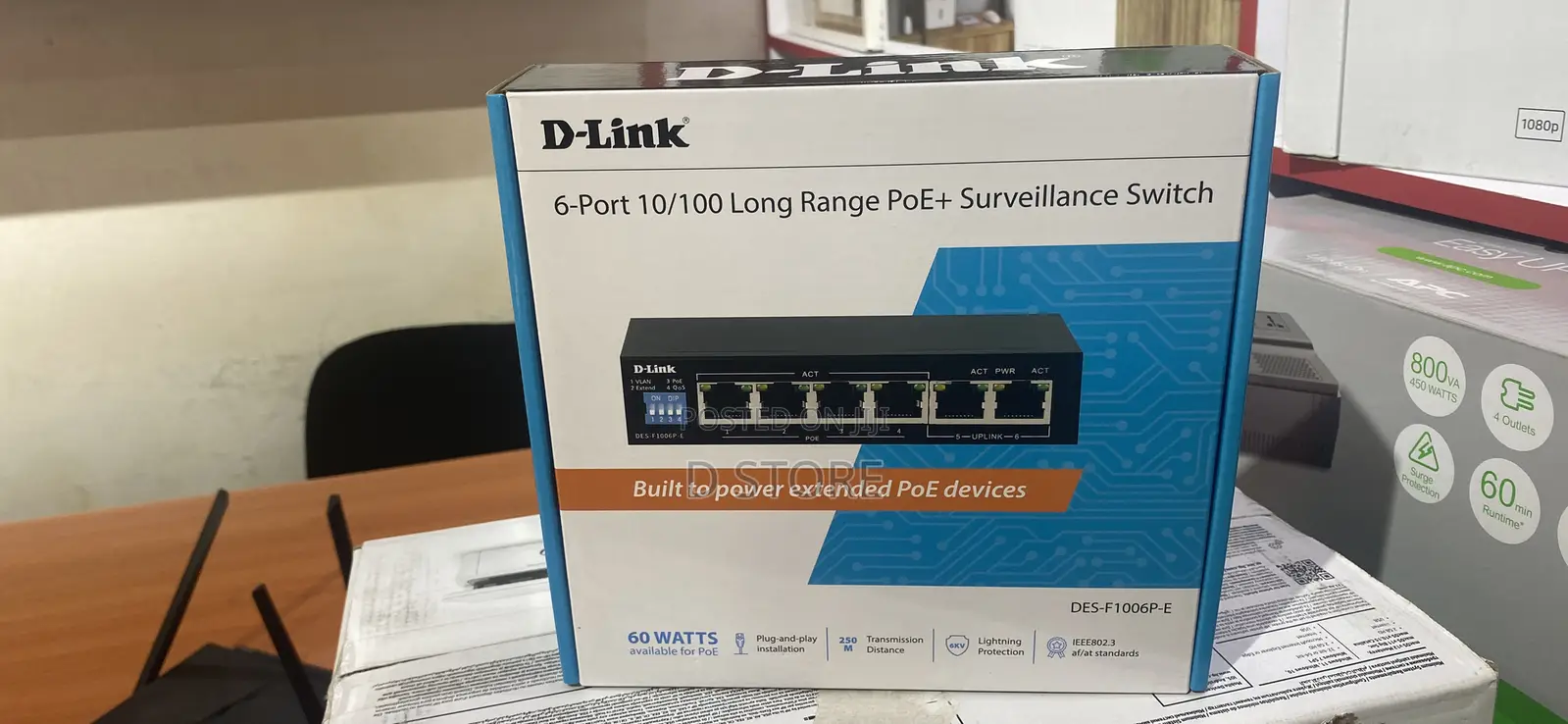 D-Link 6 Port Poe +Surveillance Switch