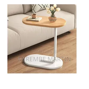 Modern C Shaped Wooden Table.