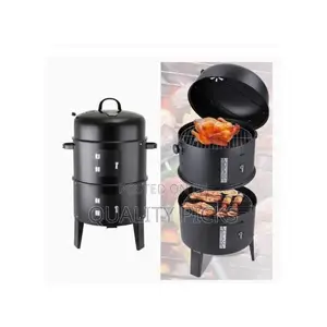3-in-1 Charcoal Grill BBQ Smoker