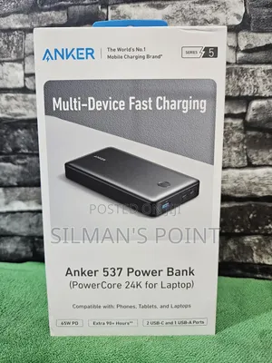 Anker 537 65W Pd Powerbank for Laptops