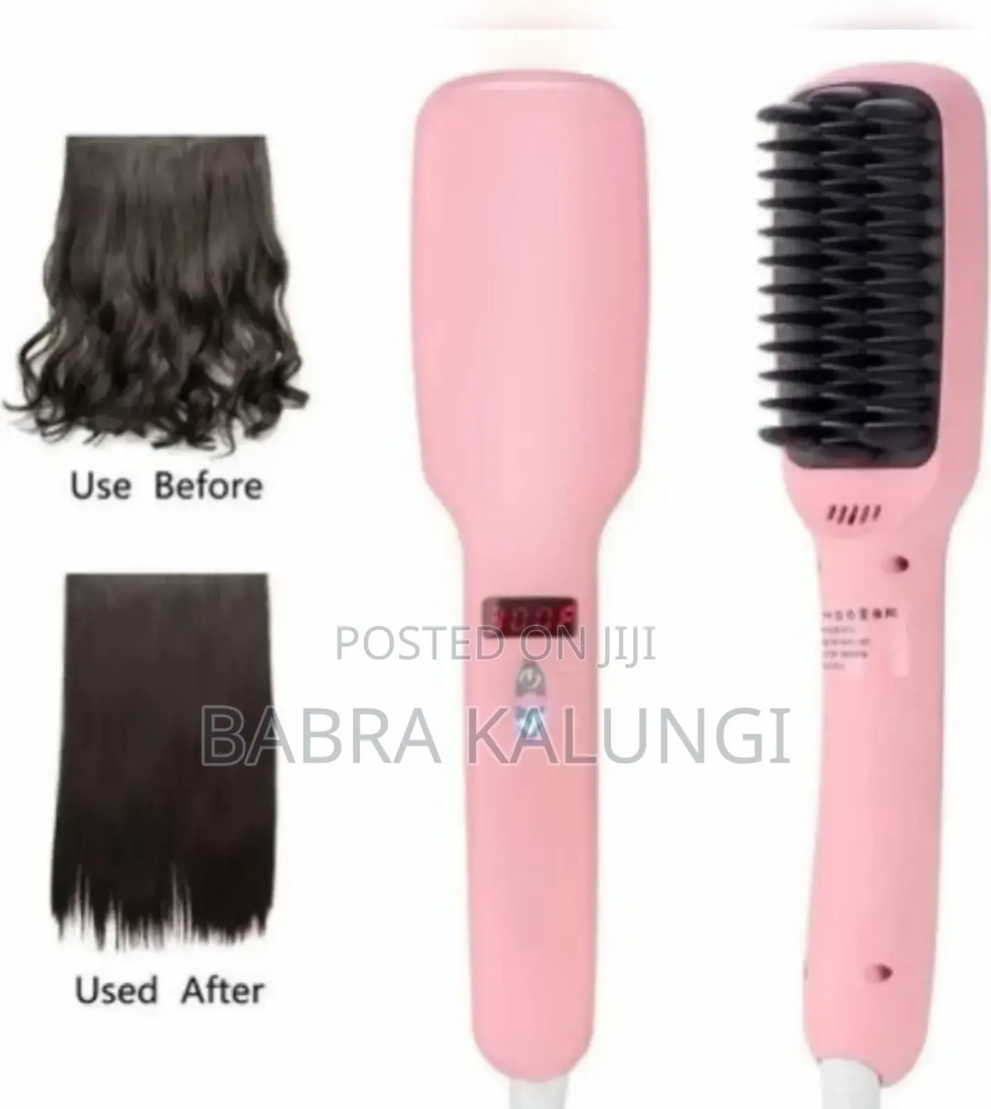 Ionic Hair Straightener Brush Comb 2 in 1 PTC Heating