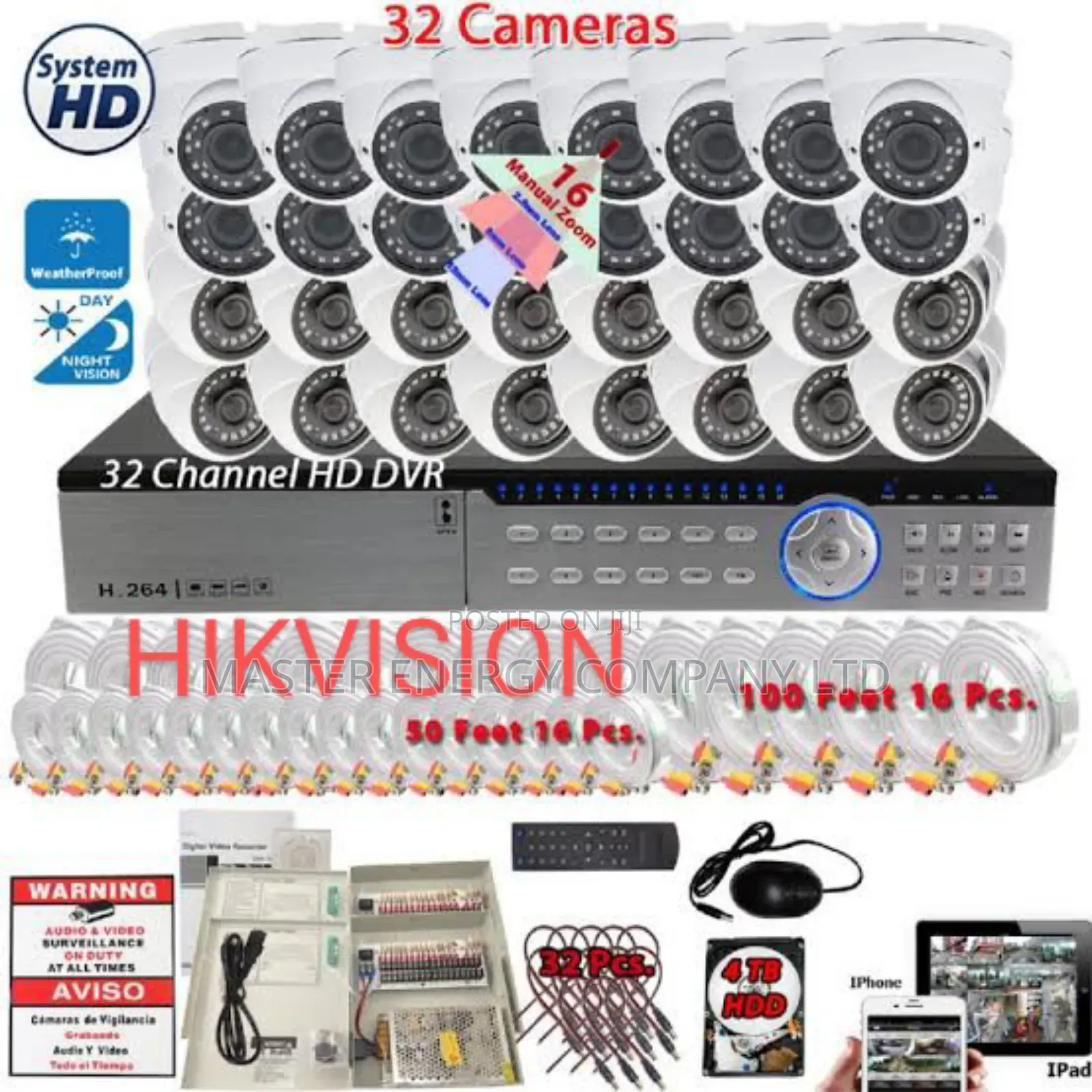 32 Channel 2mp CCTV Cameras System Full Kit