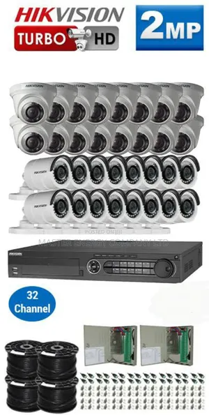 32 Channel 2mp CCTV Cameras System Full Kit HIKVISION