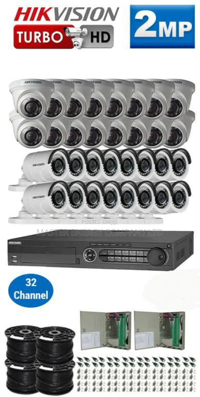 32 Channel 2mp CCTV Cameras System Full Kit HIKVISION