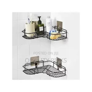 Self-Adhesive Metal Bathroom Kitchen Corner Rack