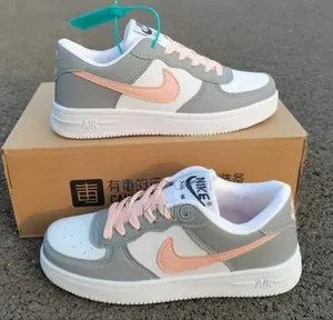 Nike Air Force 1 Low White Pink Grey Premium Sneakers