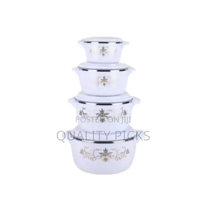 4 PCS Flowered Insulated Hot Pot Dishes Food Warmer