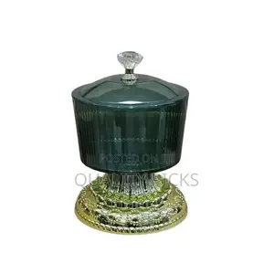 Plastic Sugar Bowl Dish Candy Pot Decor- Green .