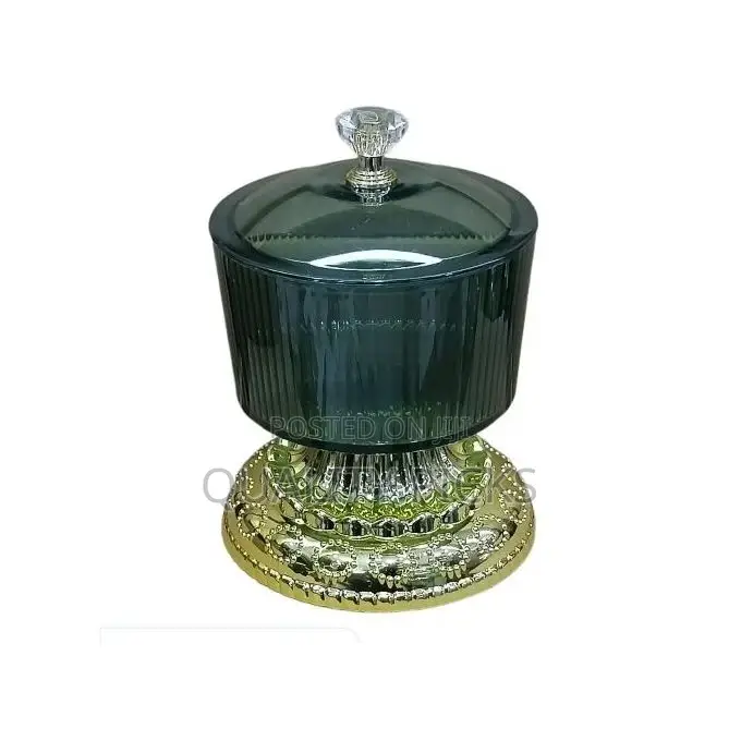 Plastic Sugar Bowl Dish Candy Pot Decor- Green .