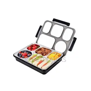 5 Compartment Lunch Box, Portable Food Flask Container,