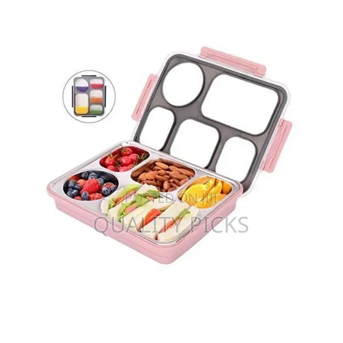 5 Compartment Lunch Box, Portable Food Flask Container,