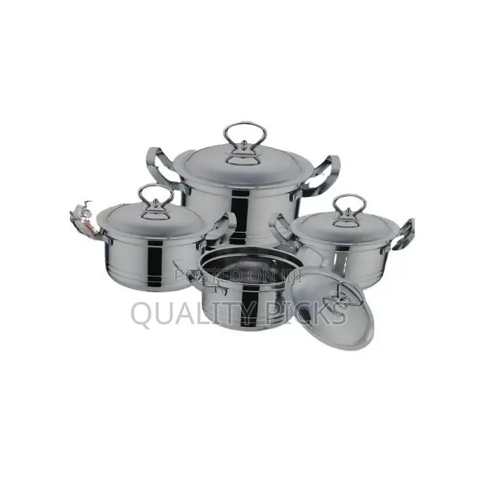 8 Piece Stainless Steel Saucepans Cookware Pots