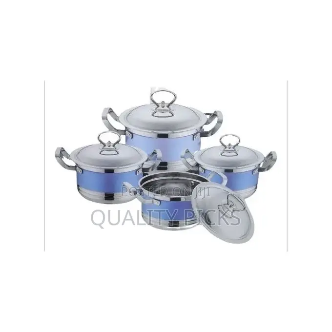 8 Piece Stainless Steel Saucepans Cookware Pots