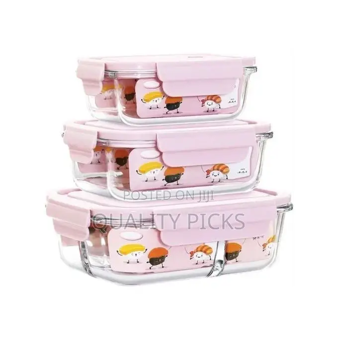 3 Piece Food Safe Microwave Oven Safe Glass Bowls