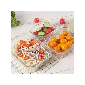3 Piece Food Safe Microwave Oven Safe Glass Bowls
