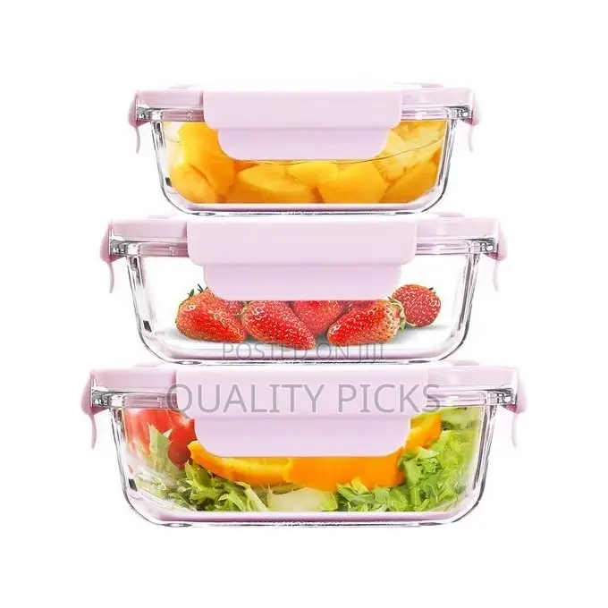3 Piece Food Safe Microwave Oven Safe Glass Bowls