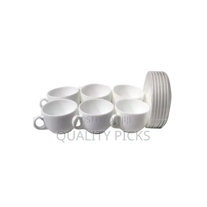Luminarc 6 Pieces Luminarc Tea Coffee Cups and 6 Saucers