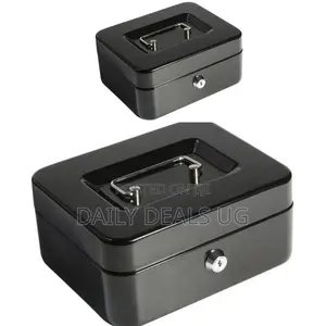Black Portable Cash Box