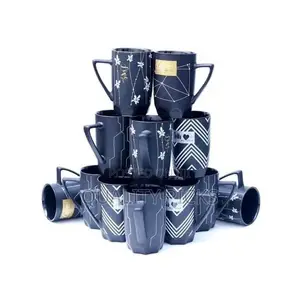 12 Pieces of Multi-Print Coffee Tea Cups Drinking Mugs