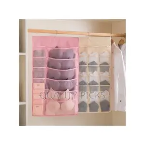 Double Sided 24 Pockets Socks,Bra Organizer