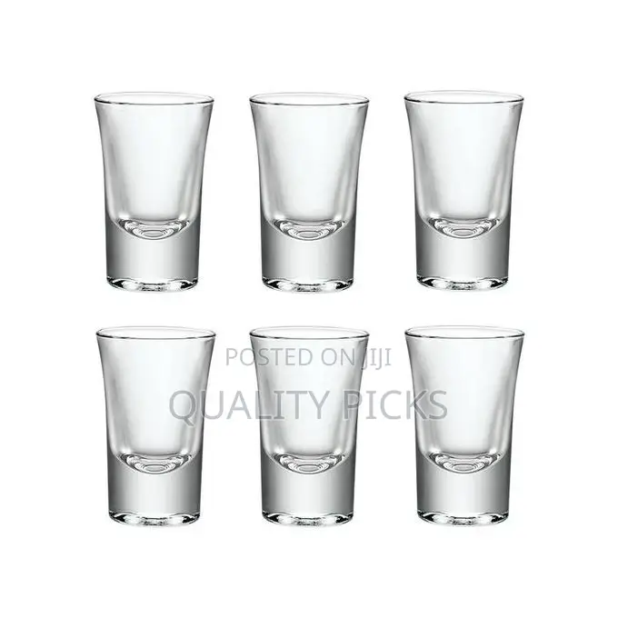 6 Pieces of Heavy Base Shot Glasses - Colorless