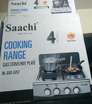 Saachi Cooking Range (2 Gas Burners + 2 Hot Plates)